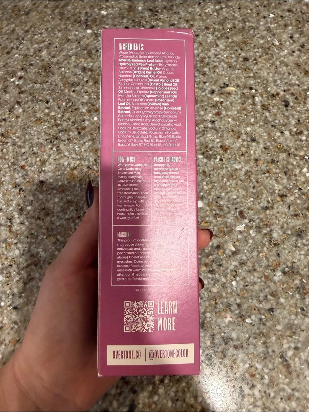 Overtone Misty Magenta Semi Permanent Hair Mask Color